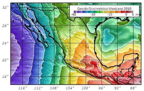 Marco geodésico - Geoide Gravimétrico Mexicano - Cálculo de alturas  geoidales